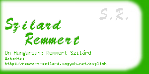 szilard remmert business card